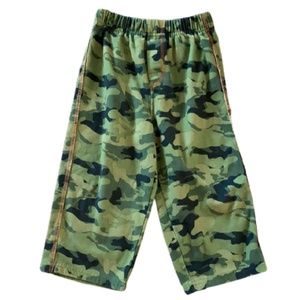 CARTER'S 3T Camouflage Green Fleece Pajama Pants Bottoms CAMO